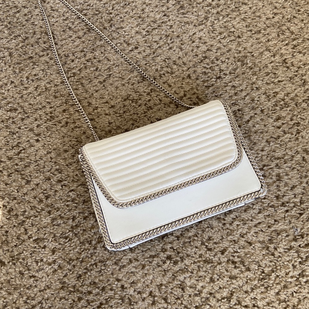 Faux Leather White Purse